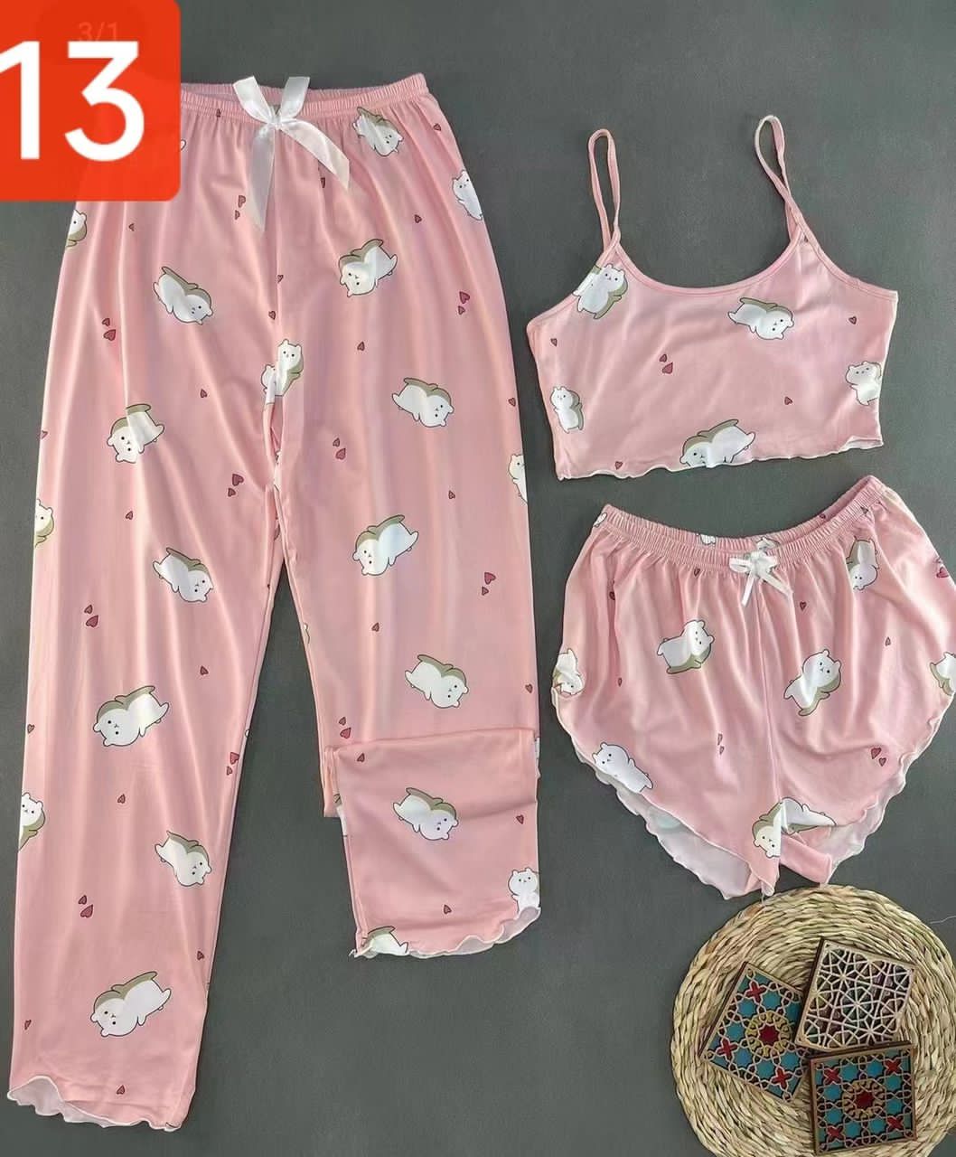 PIJAMA 3 PIEZAS DAMA - Fashion Palacios