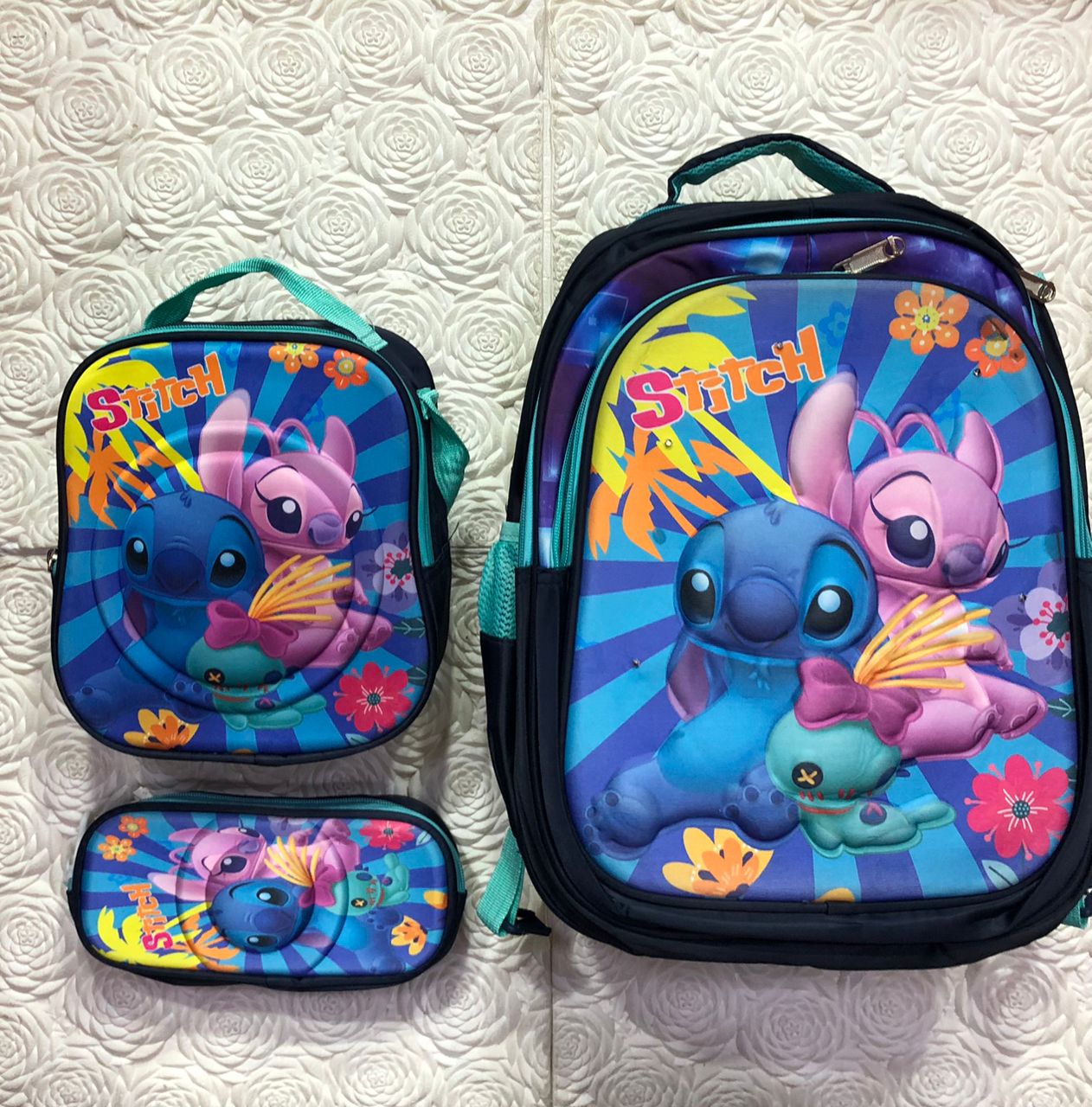 MORRAL ESCOLAR 3 PIEZAS - Happy Shopping