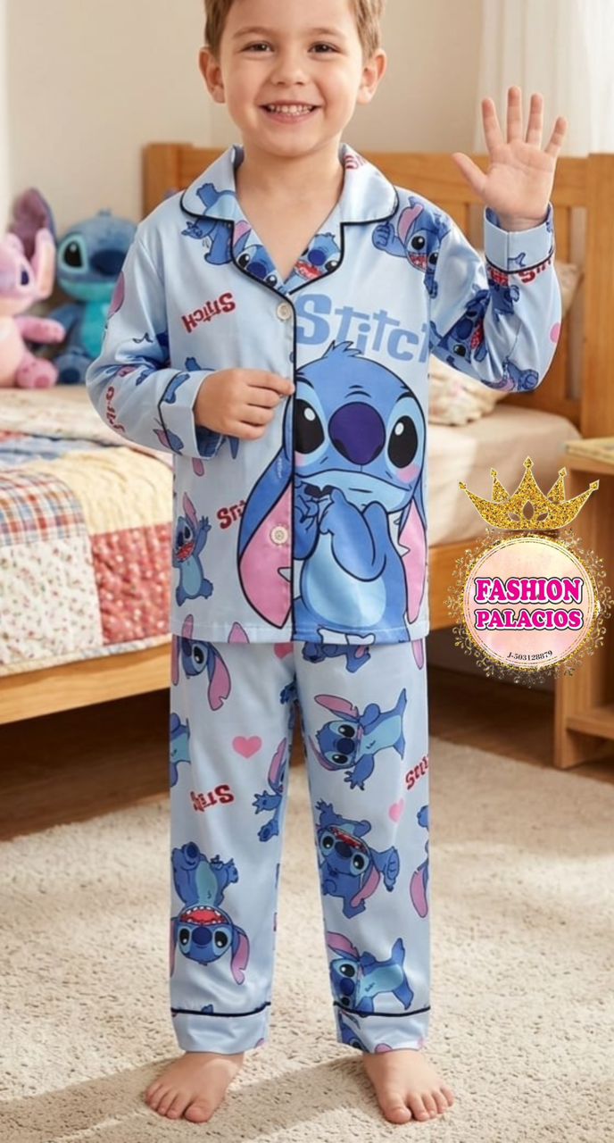 PIJAMA BOTONES NIÑOS MANGA LARGA - Happy Shopping