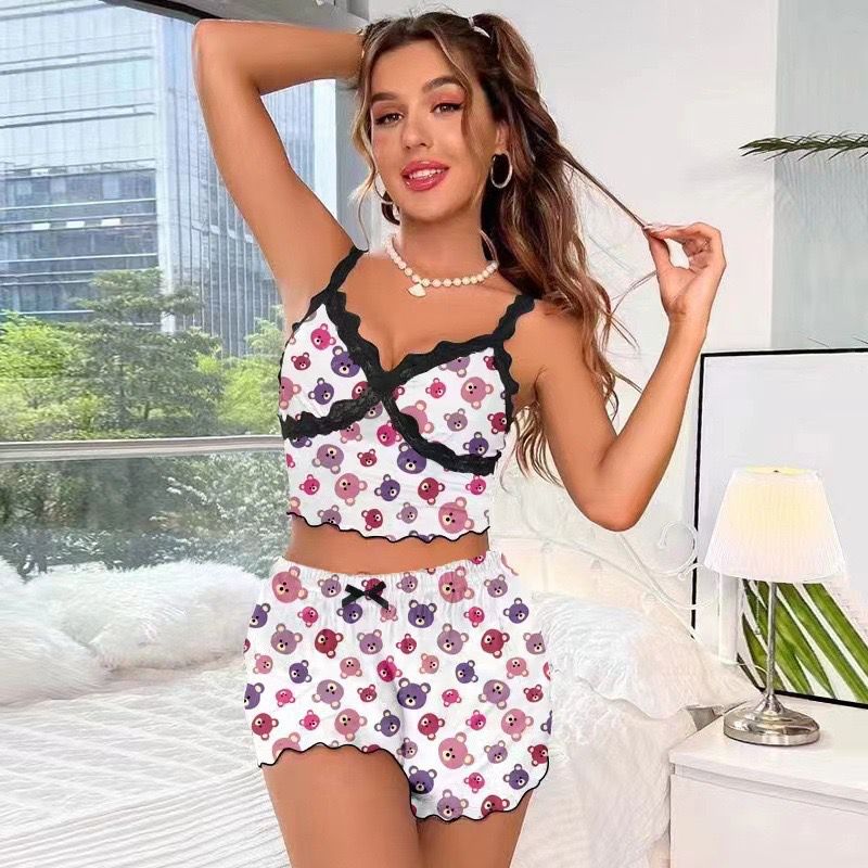 PIJAMA TOP CON ENCAJE - Happy Shopping