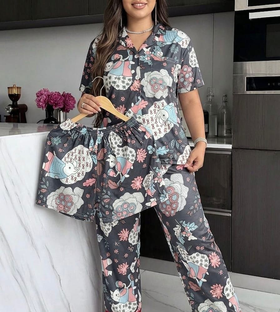 PIJAMA BOTONES ANIMADA 3 PIEZAS - Happy Shopping