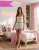 PIJAMA DE 2 PIEZAS ACANALADA CON FARALADO - Happy Shopping