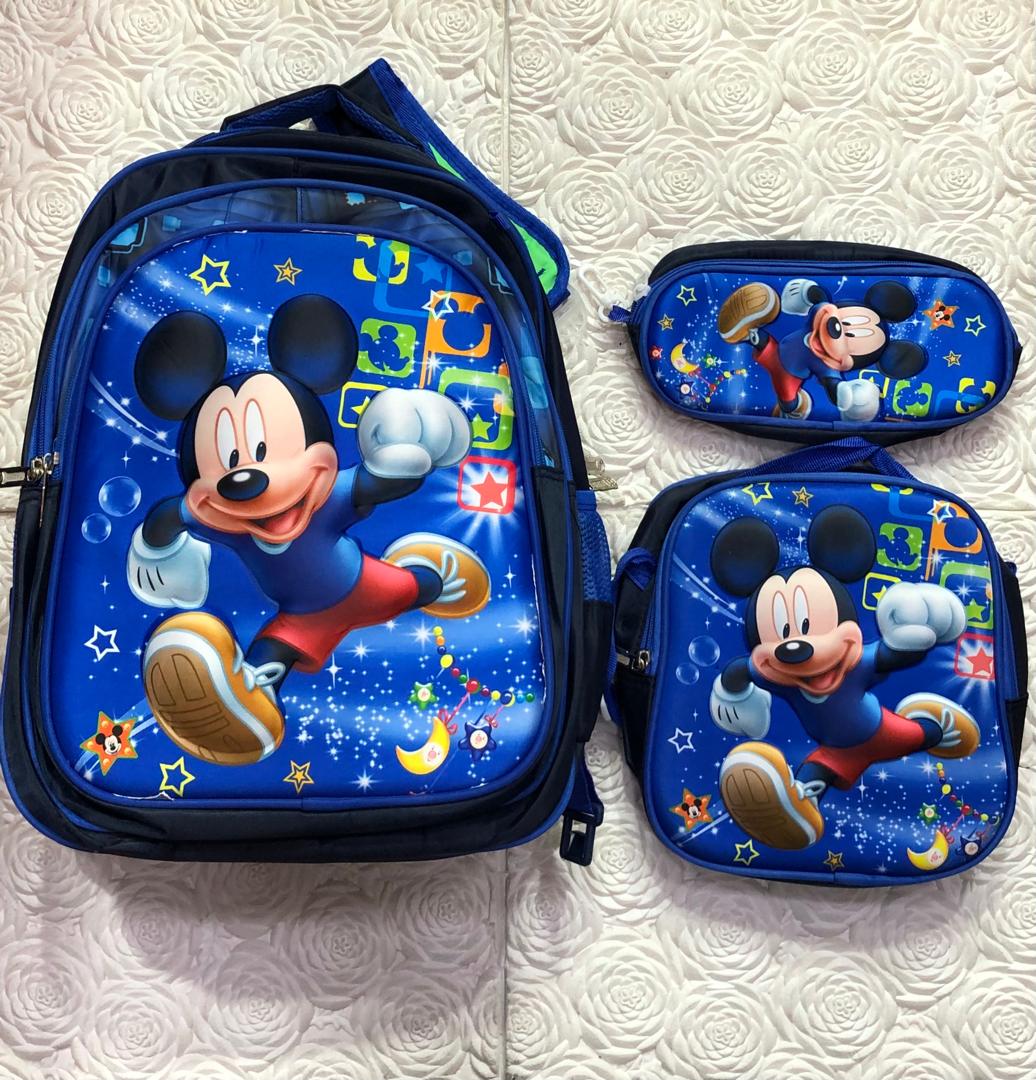 MORRAL ESCOLAR CON LONCHERA Y CARTUCHERA - Happy Shopping